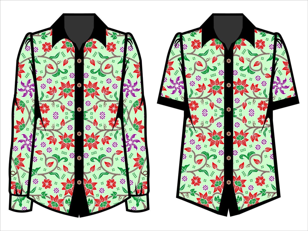 various batik clothes vector