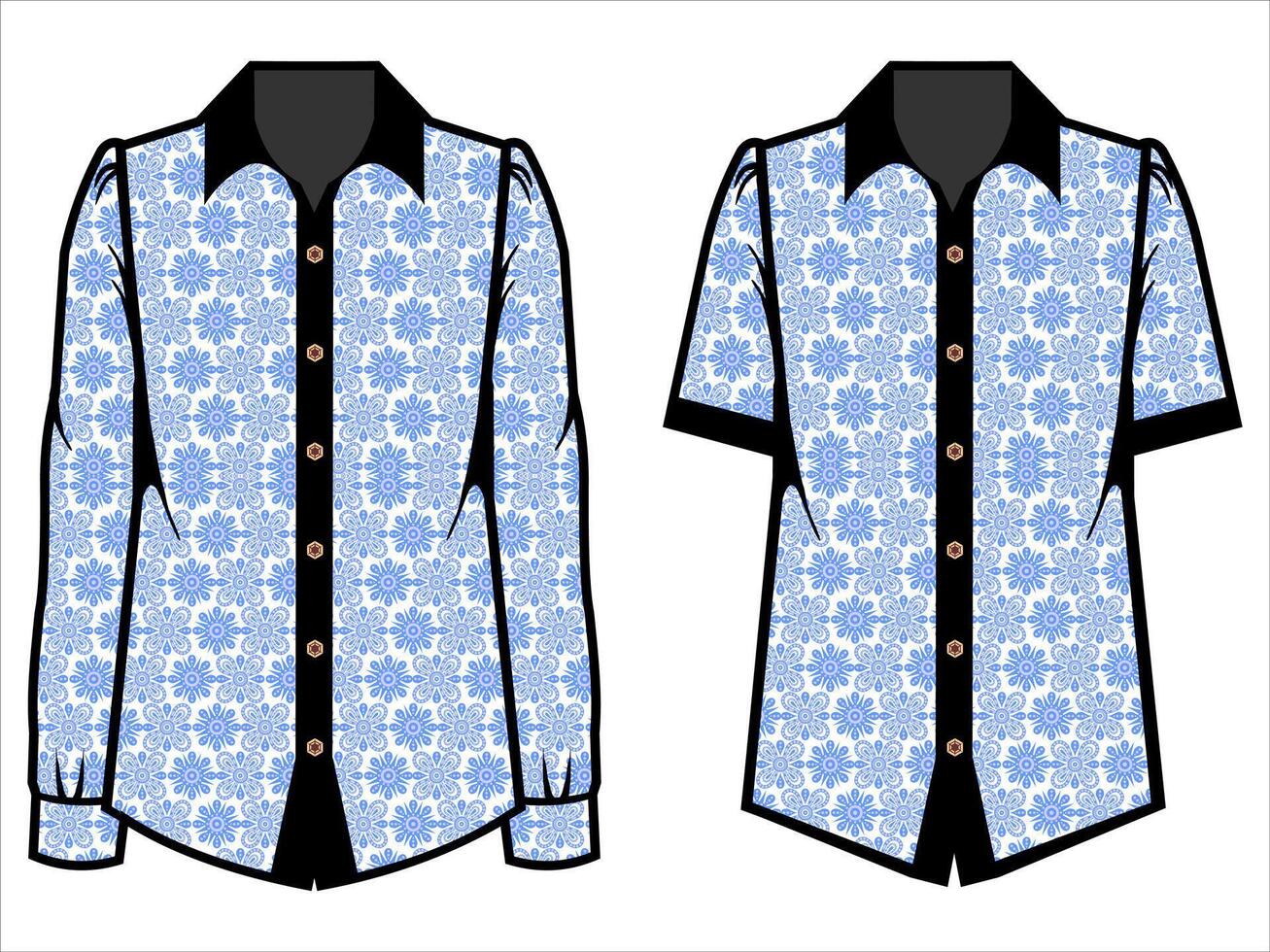 various batik clothes vector