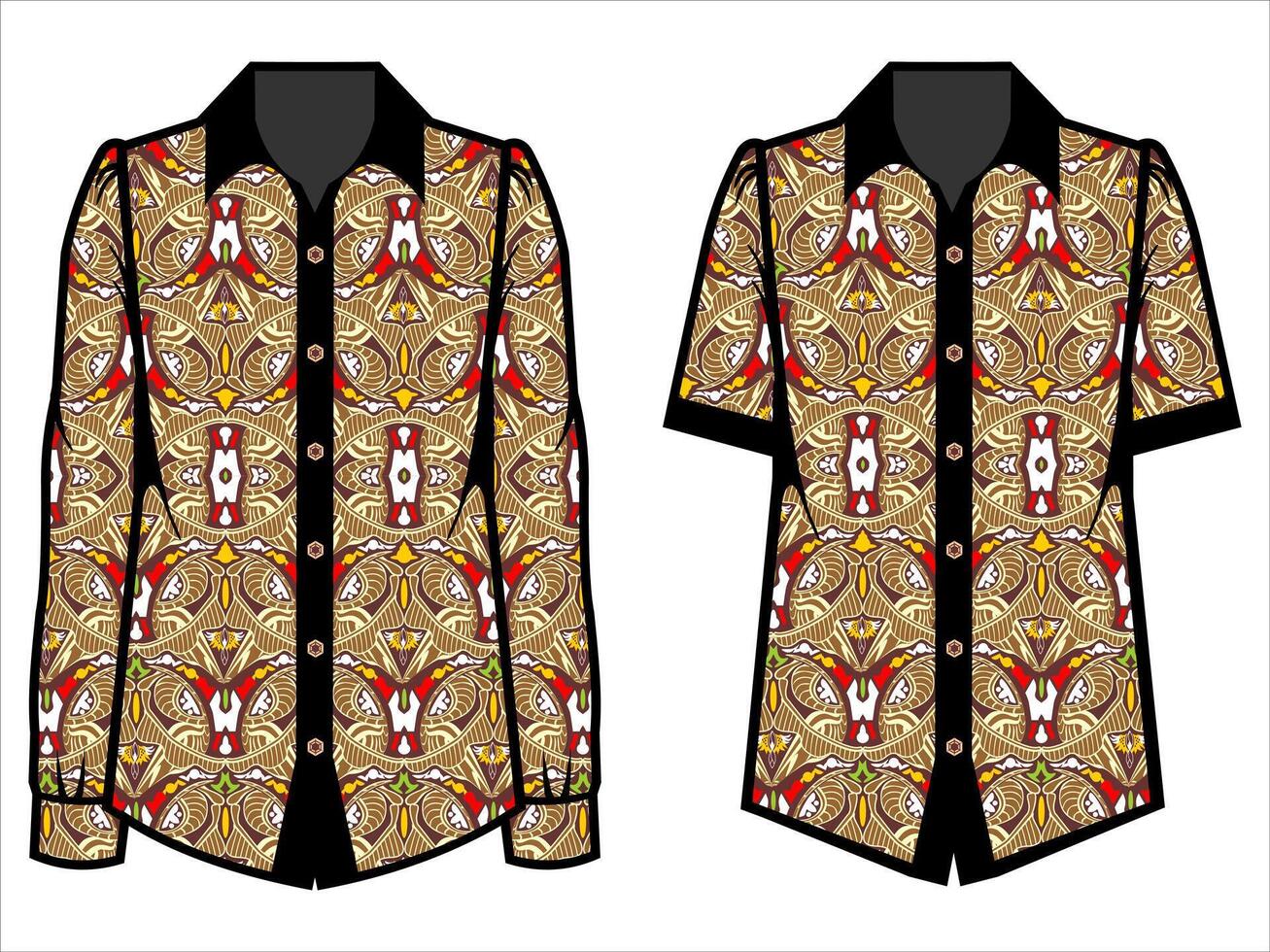 various batik clothes vector