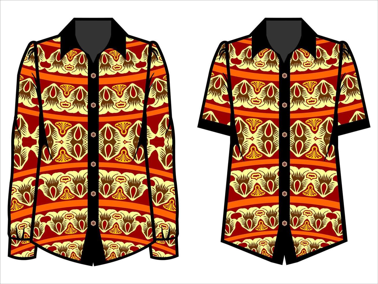 various batik clothes vector