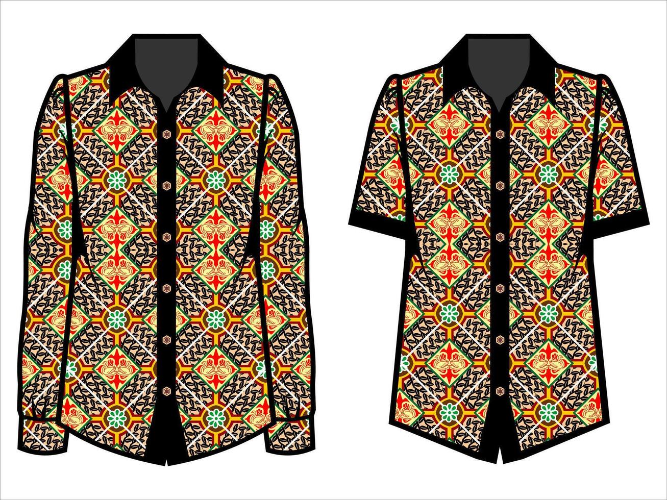 various batik clothes vector