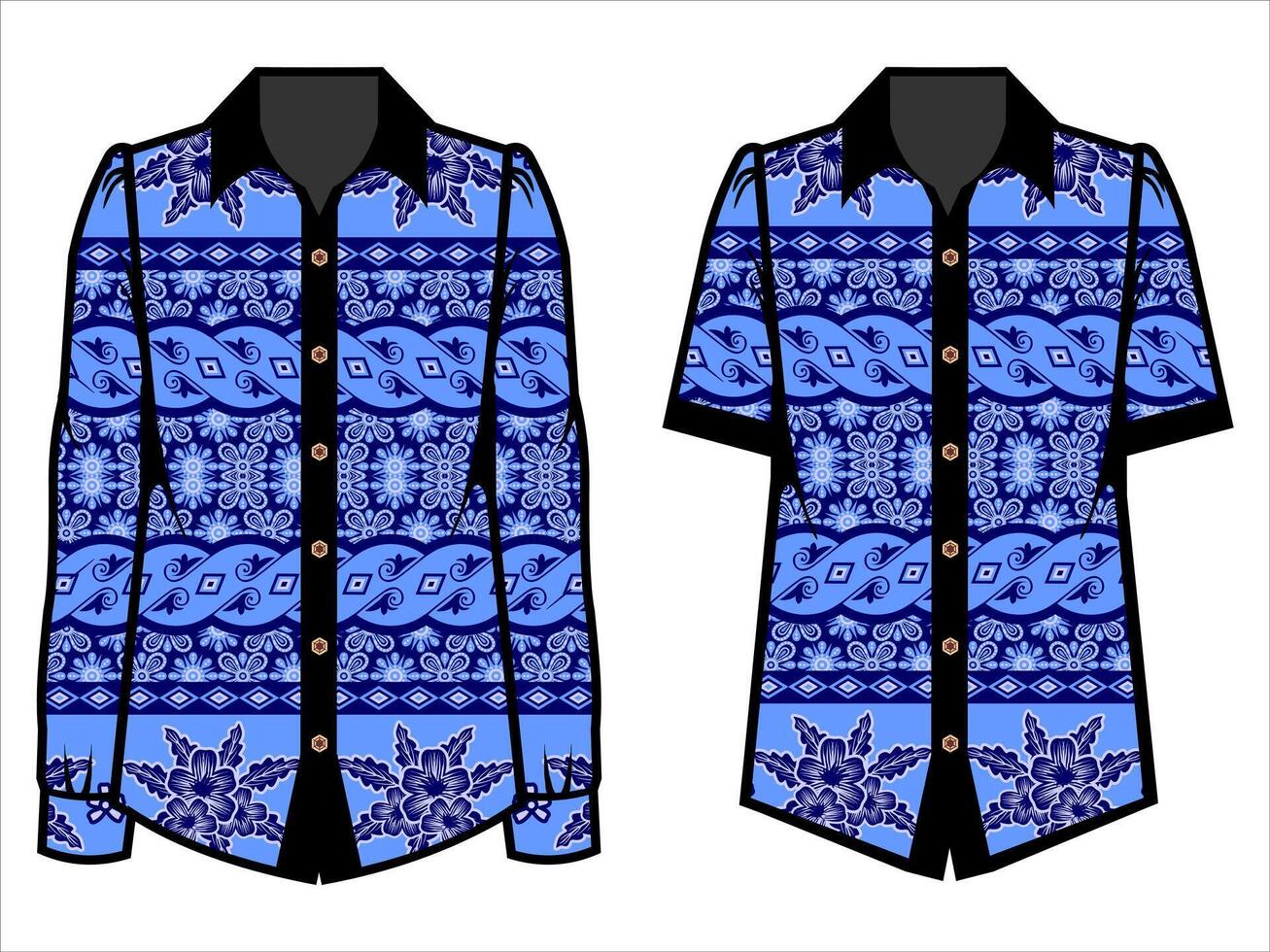 various batik clothes vector