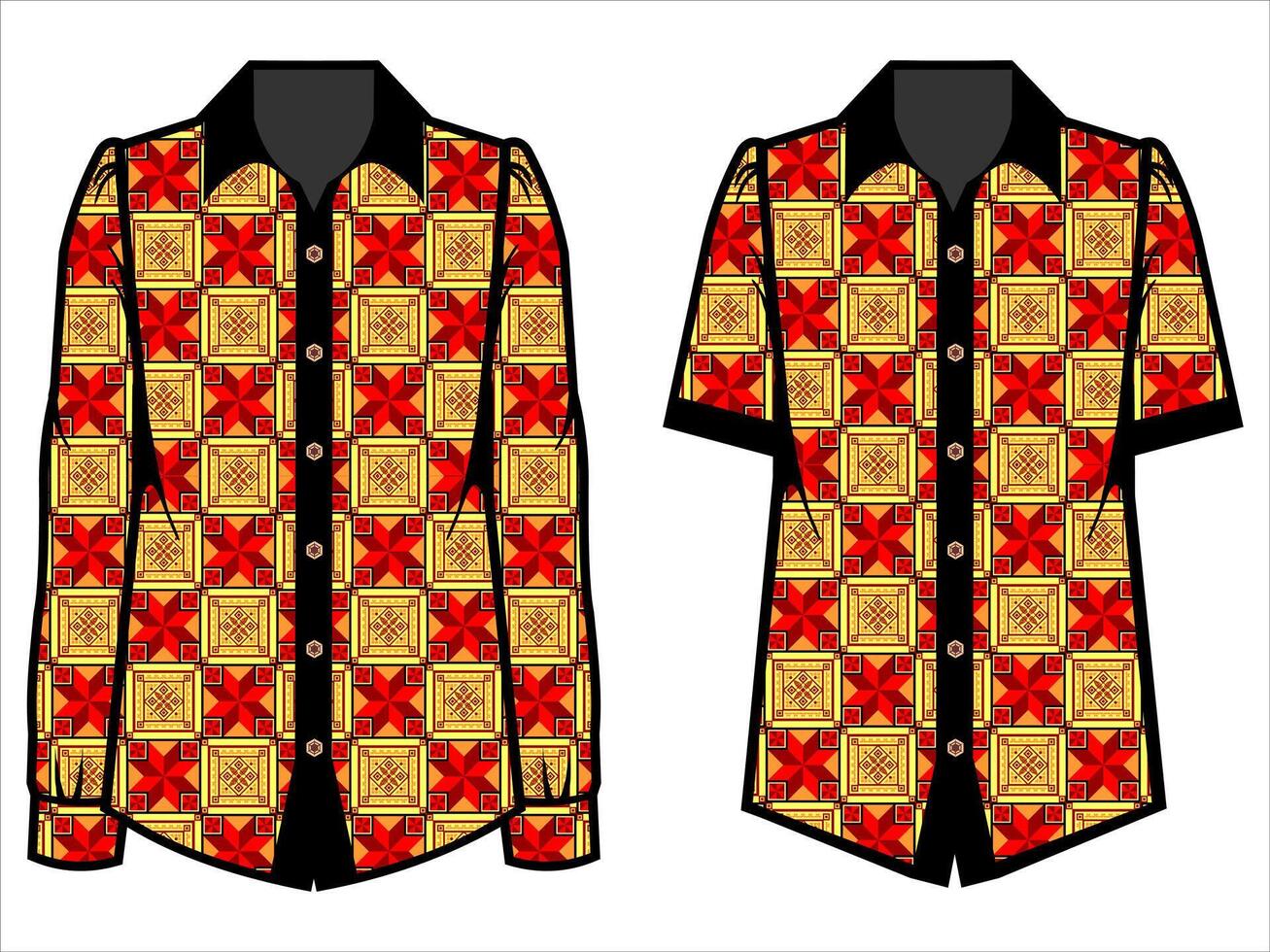 various batik clothes vector