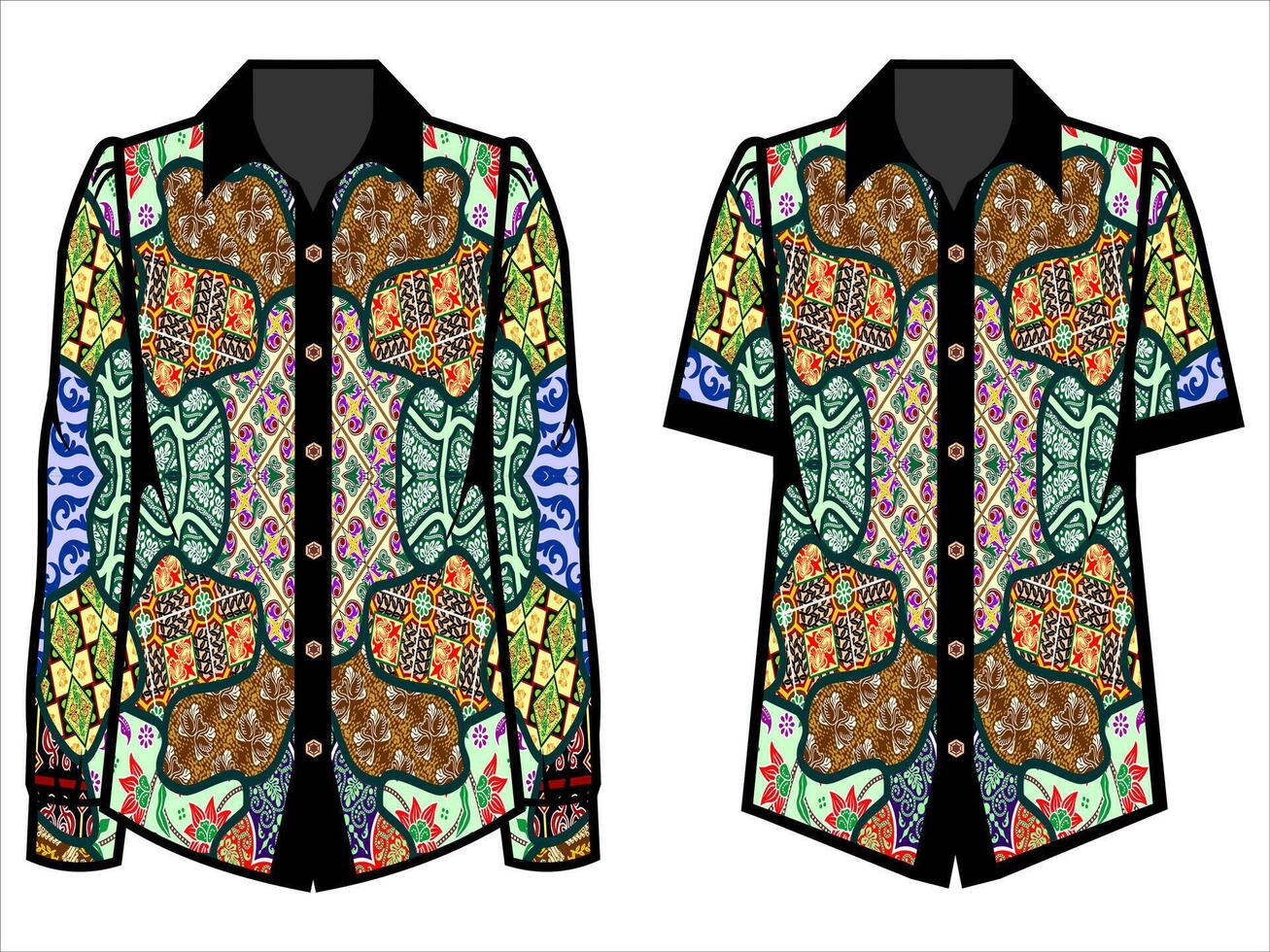 various batik clothes vector