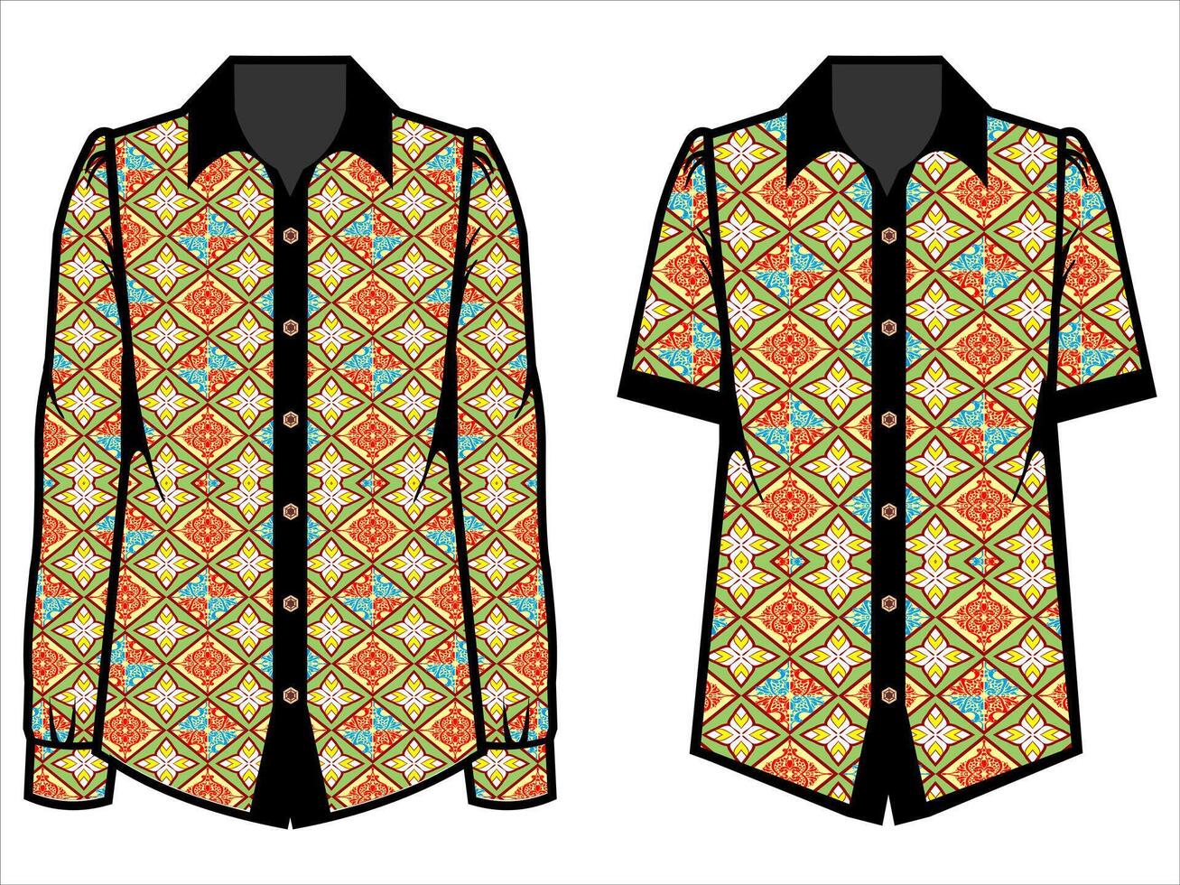 various batik clothes vector