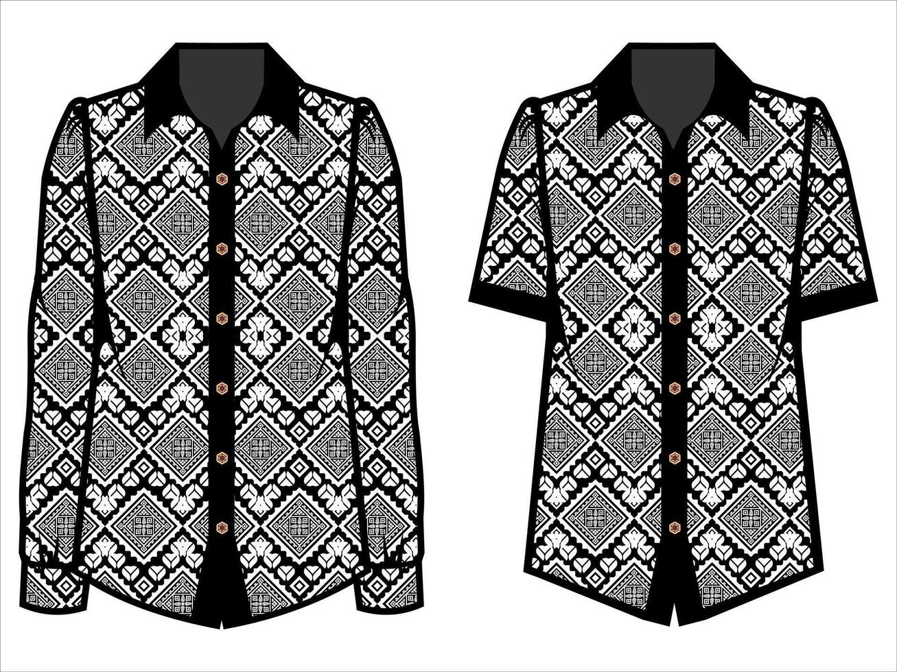 various batik clothes vector