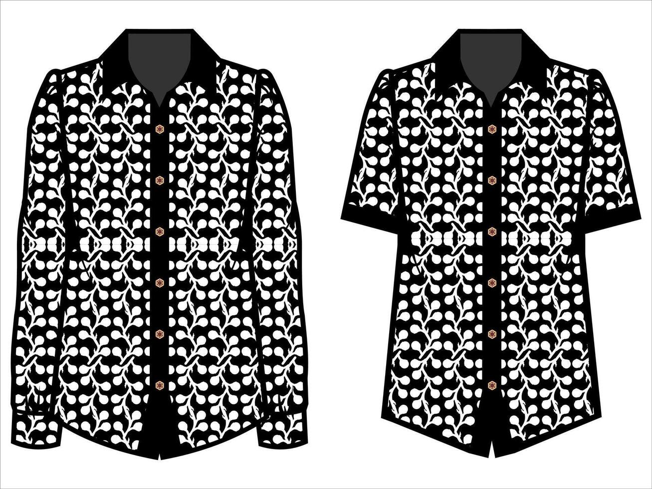 various batik clothes vector