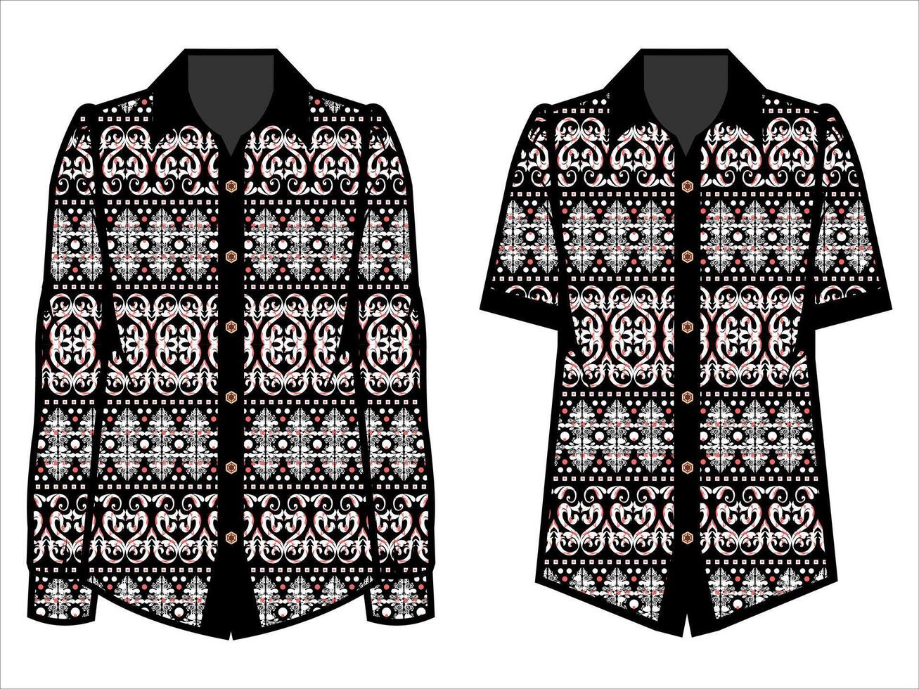 various batik clothes vector