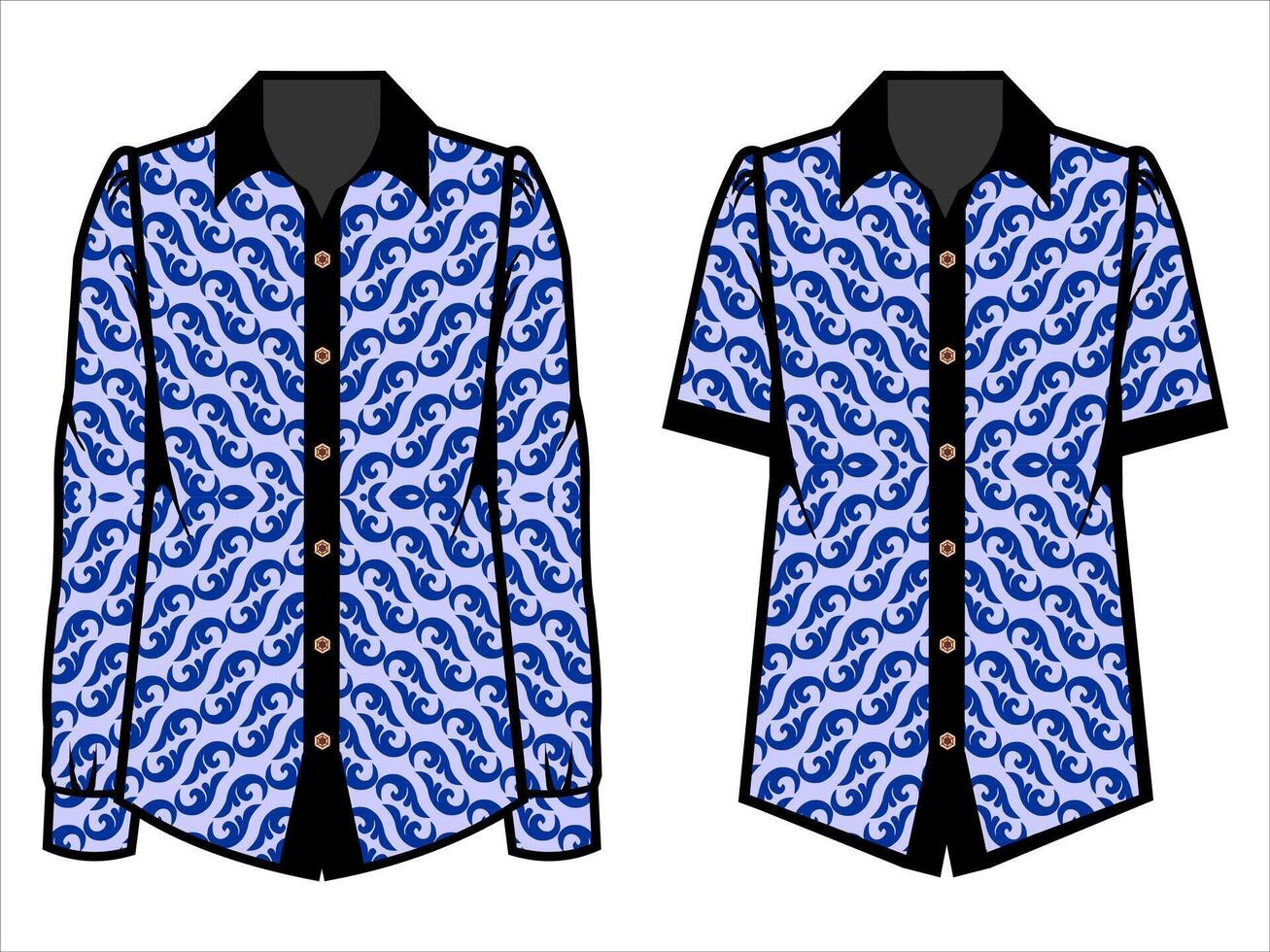 various batik clothes vector