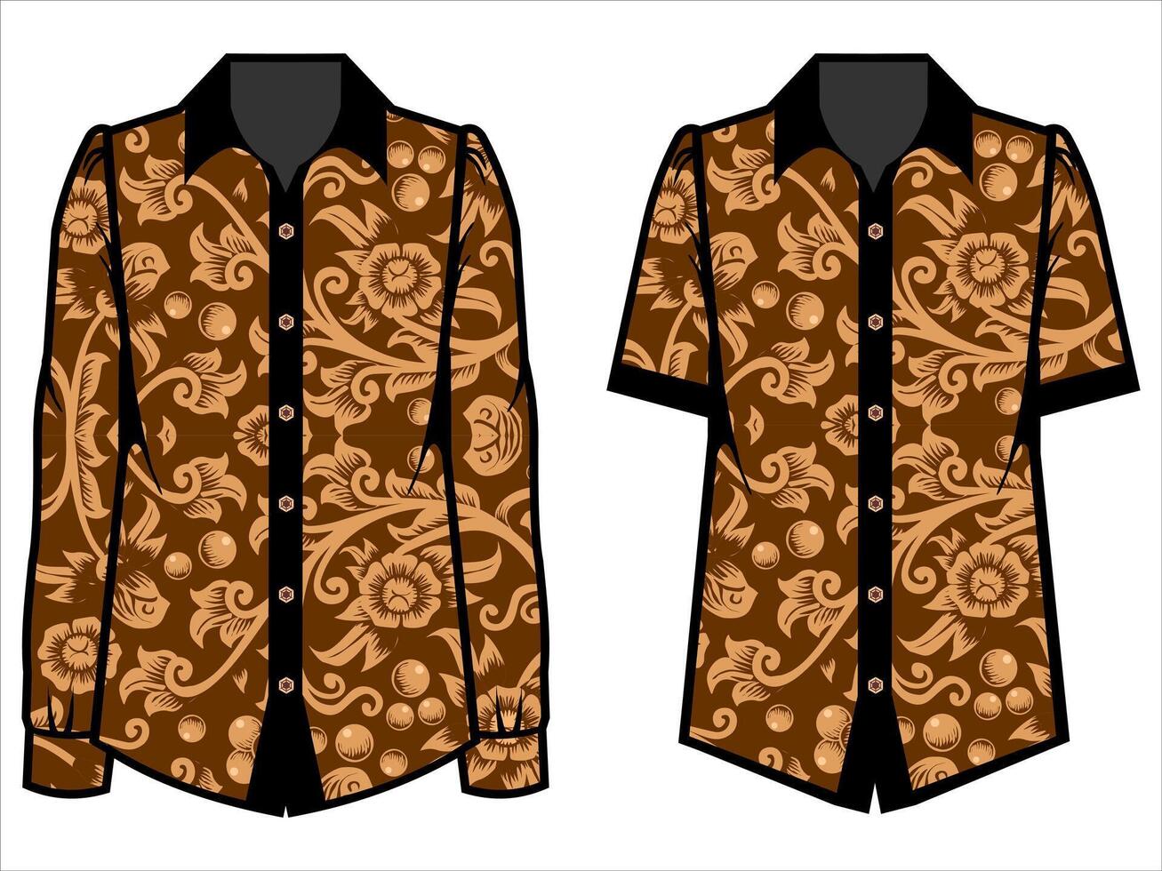 various batik clothes vector