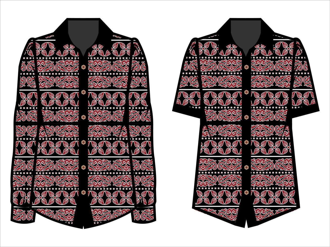 various batik clothes vector