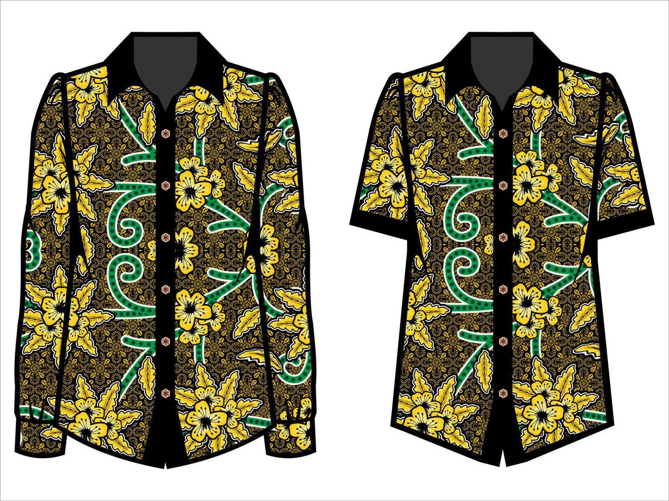 various batik clothes vector