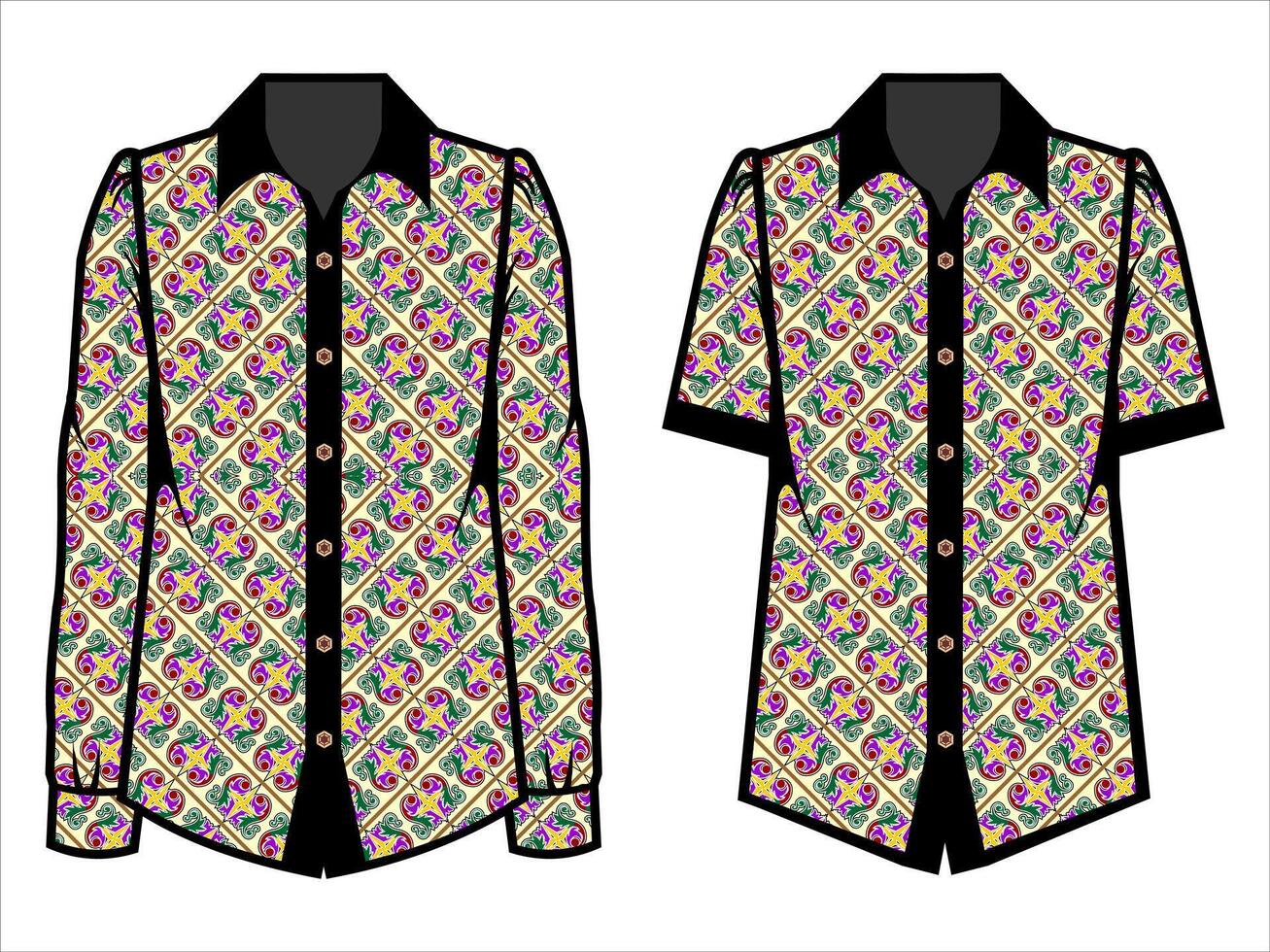 various batik clothes vector