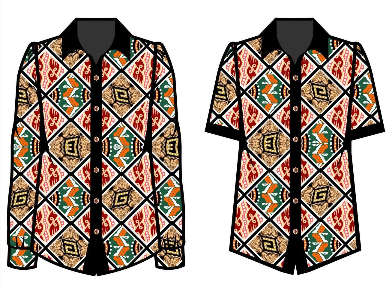 various batik clothes vector