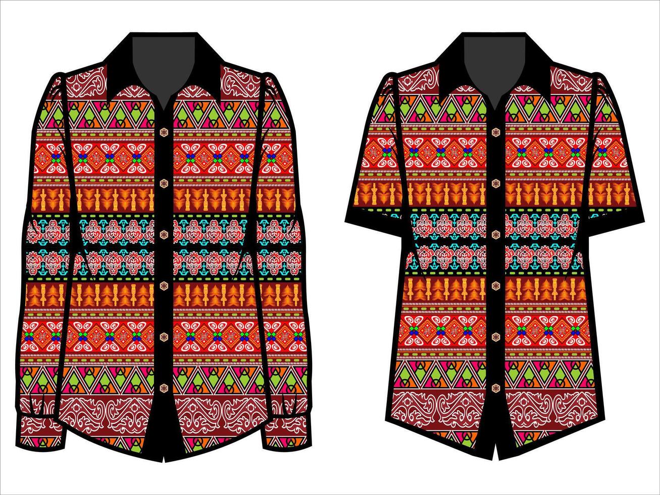various batik clothes vector
