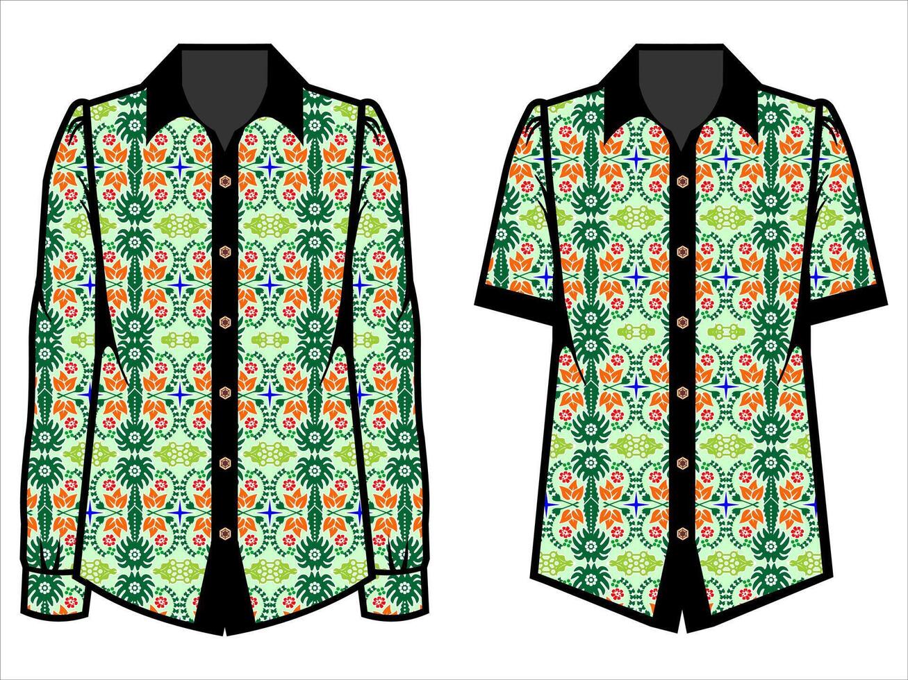 various batik clothes vector