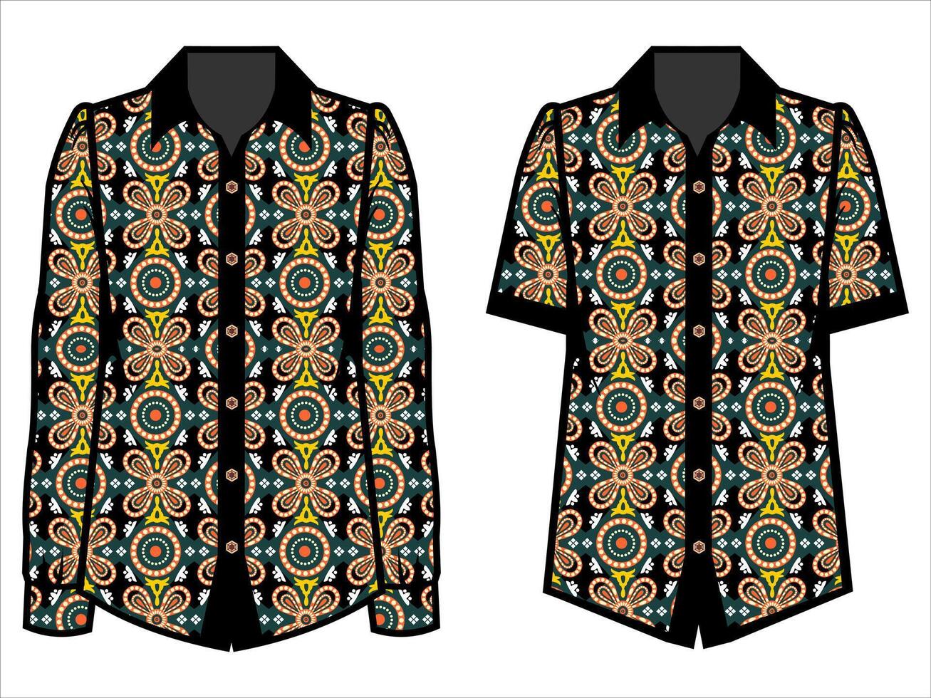 various batik clothes vector