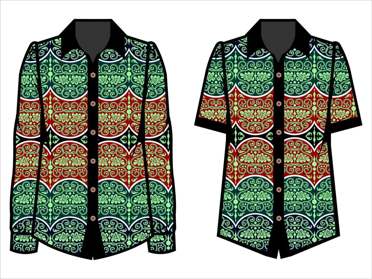 various batik clothes vector
