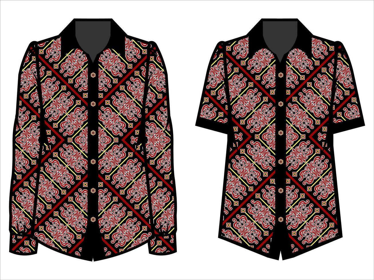 various batik clothes vector