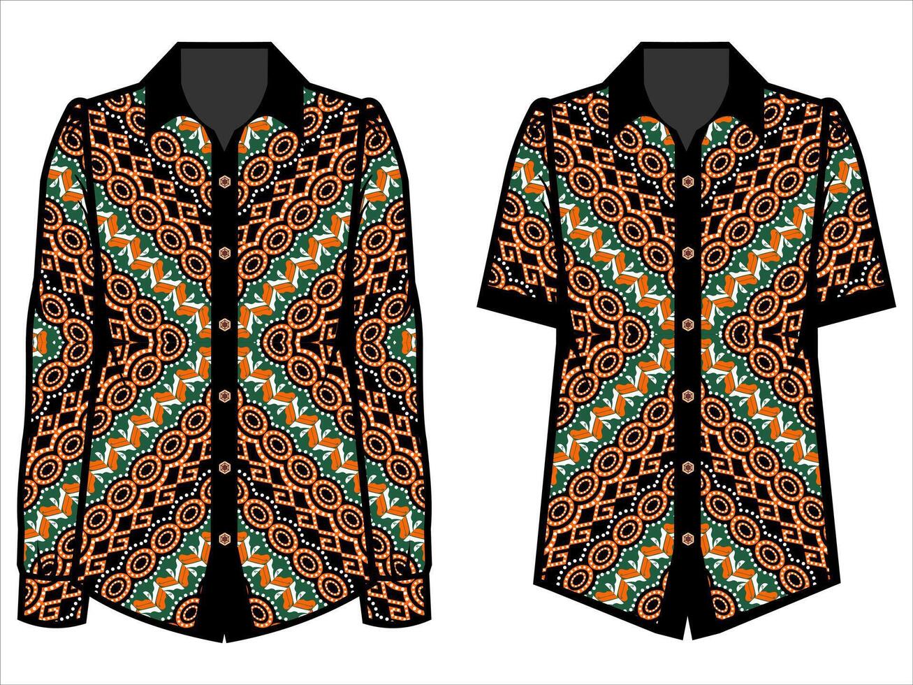 various batik clothes vector