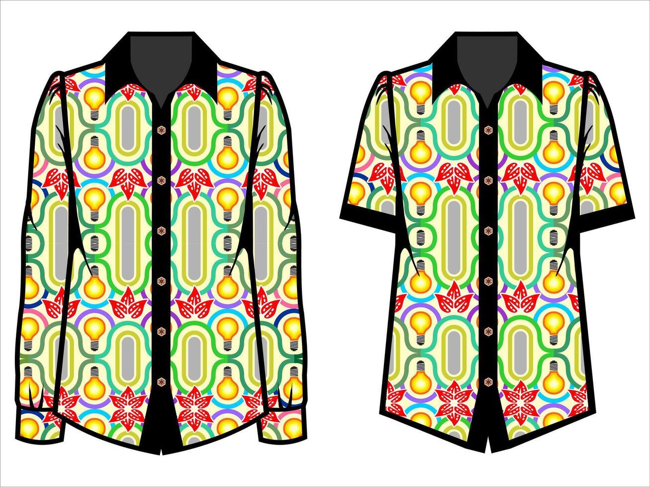 various batik clothes vector