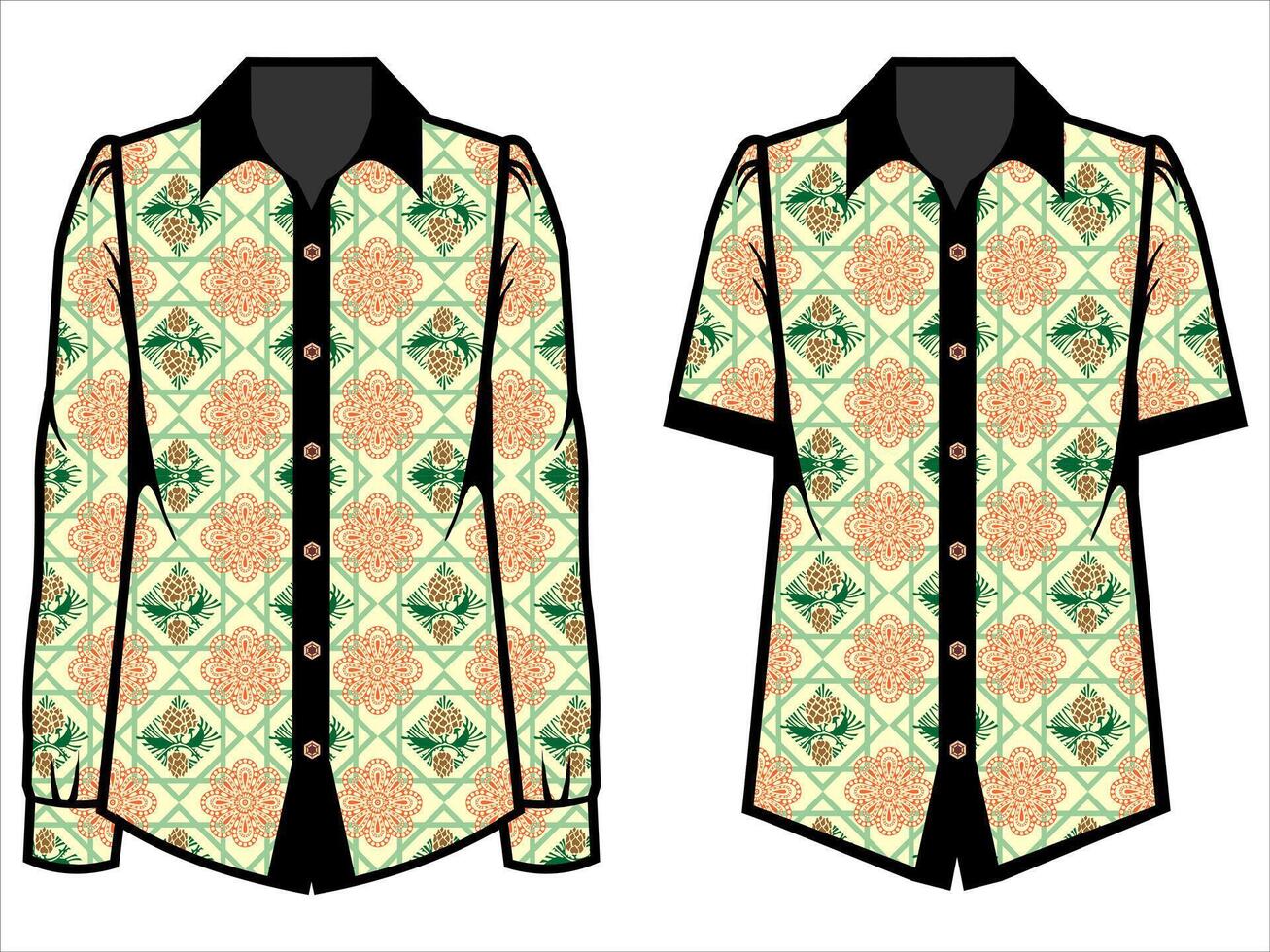 various batik clothes vector