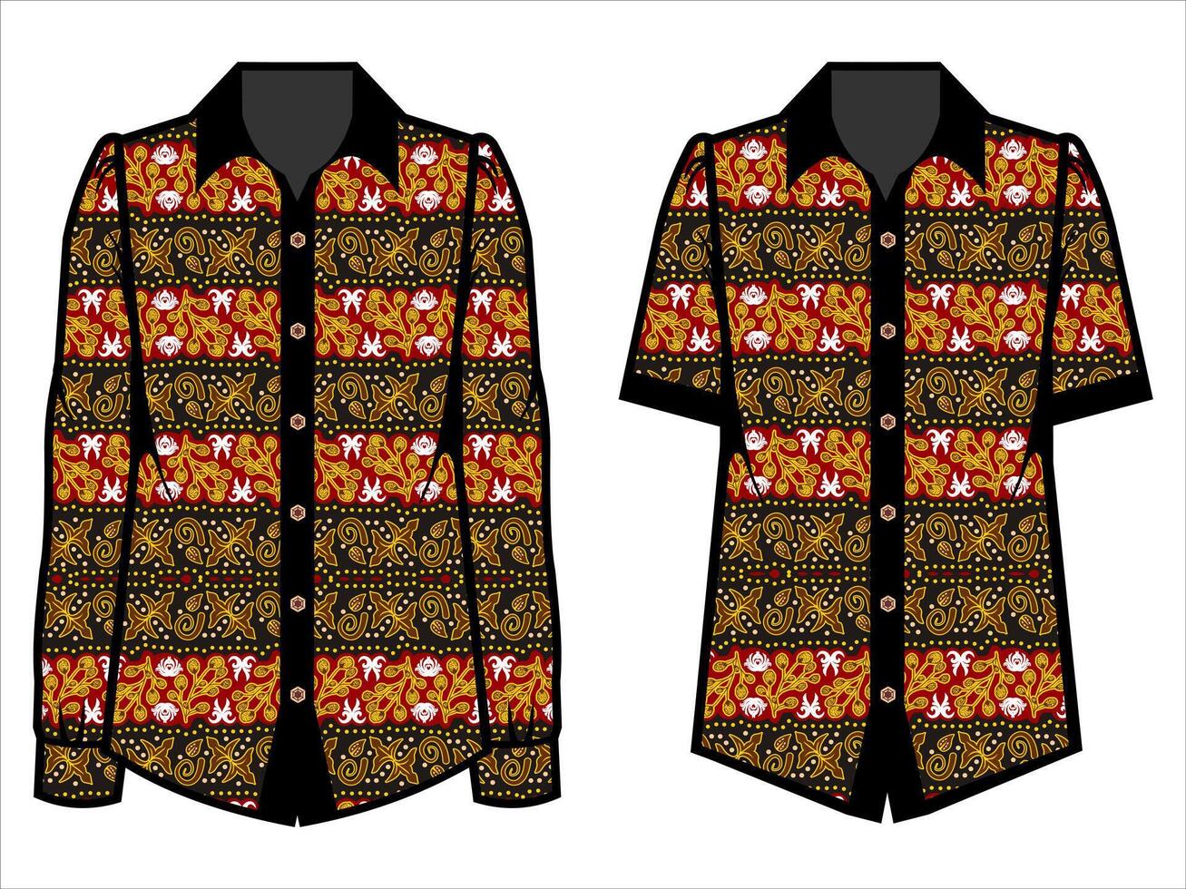 various batik clothes vector