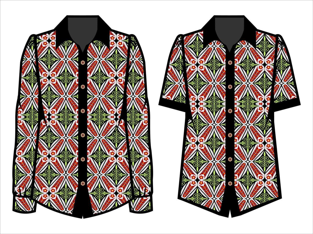 various batik clothes vector