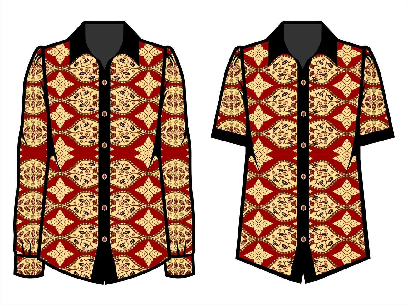 various batik clothes vector