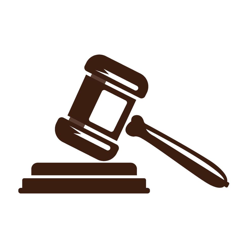 Gavel icon or Law firm Symbol vector