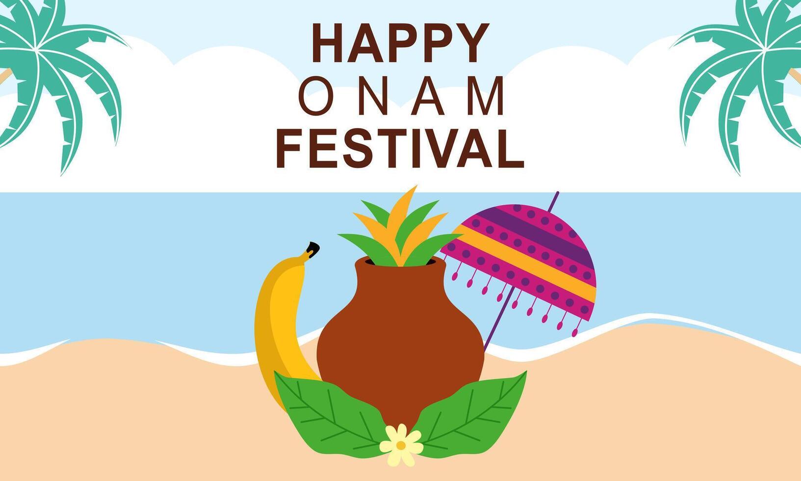 Happy Onam Celebration Concept vector