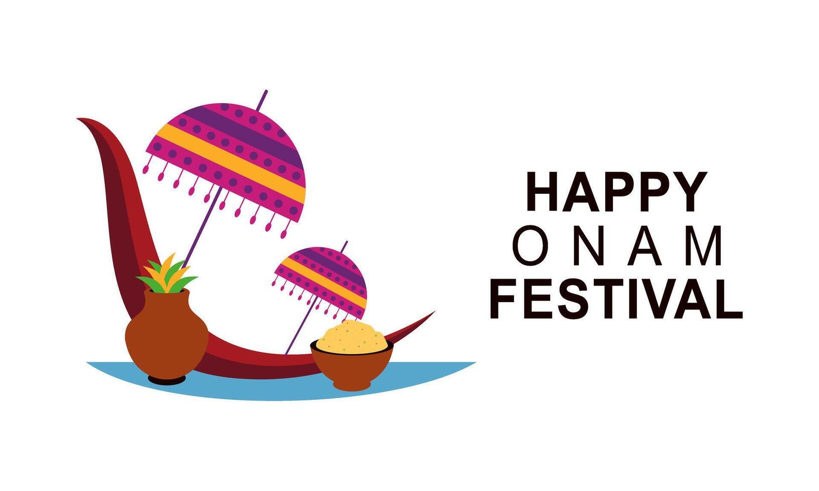 Happy Onam Celebration Concept vector