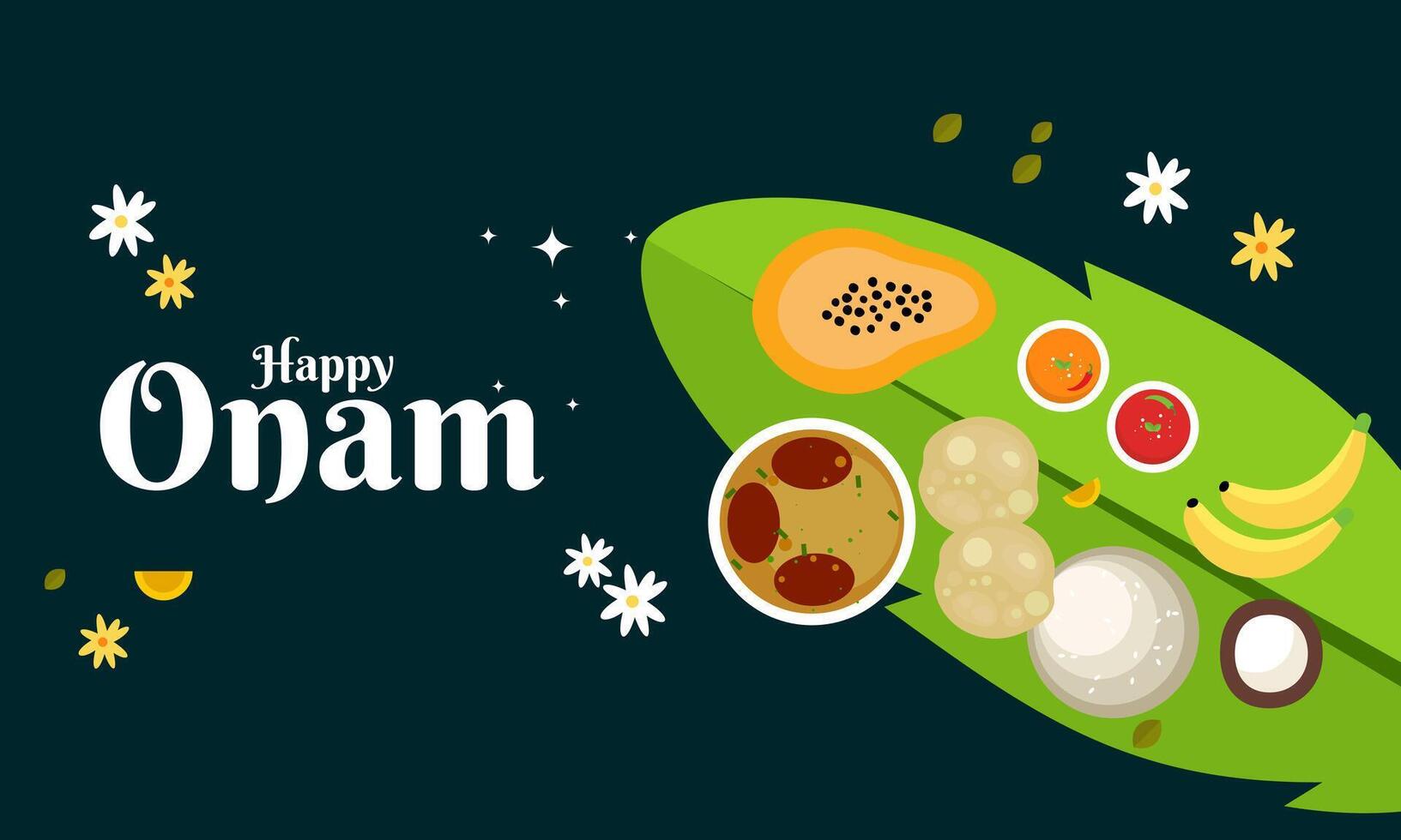 Happy Onam Celebration Concept vector