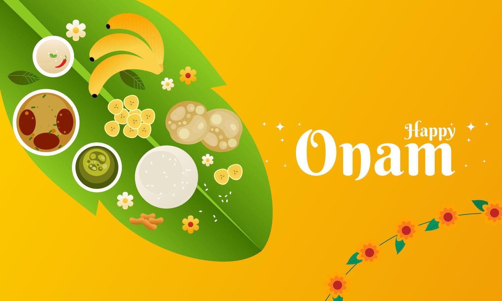 Happy Onam Celebration Concept vector
