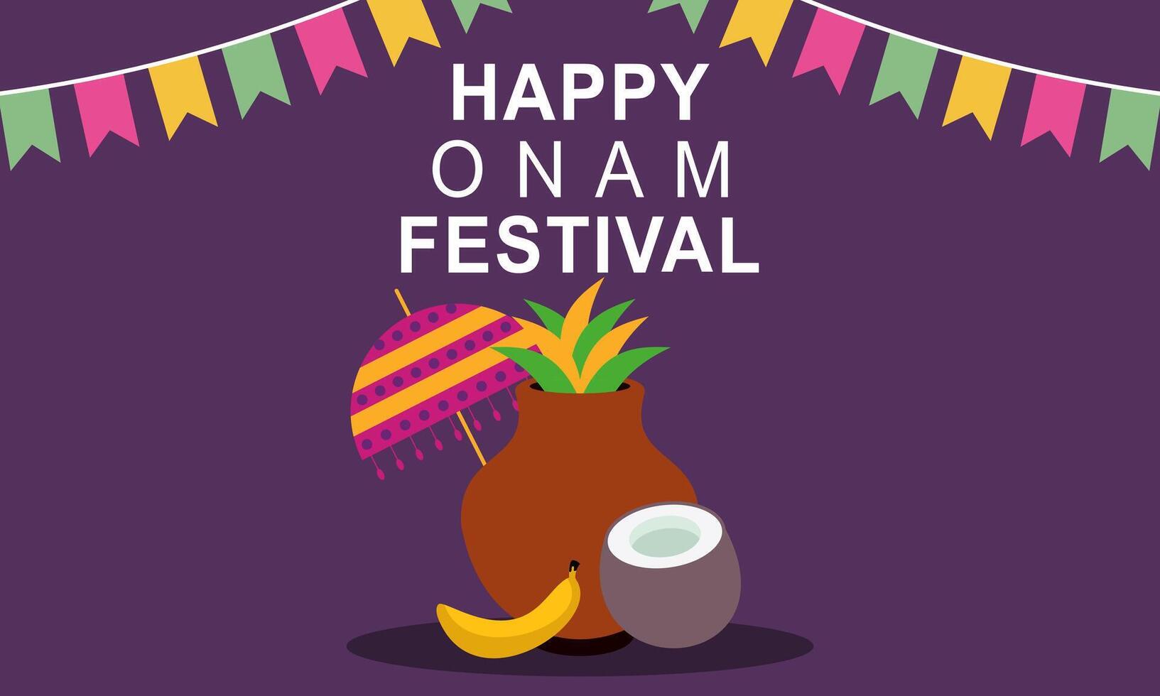 Happy Onam Celebration Concept vector