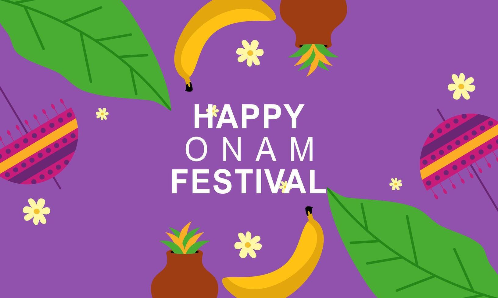 Happy Onam Celebration Concept vector