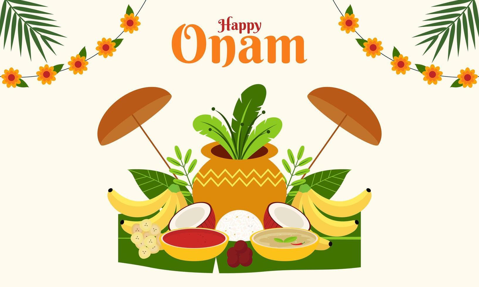 Happy Onam Celebration Concept vector