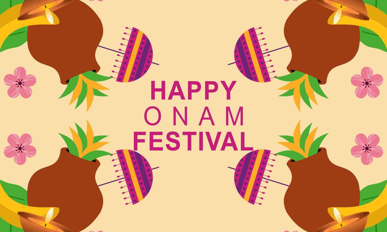 Happy Onam Celebration Concept vector
