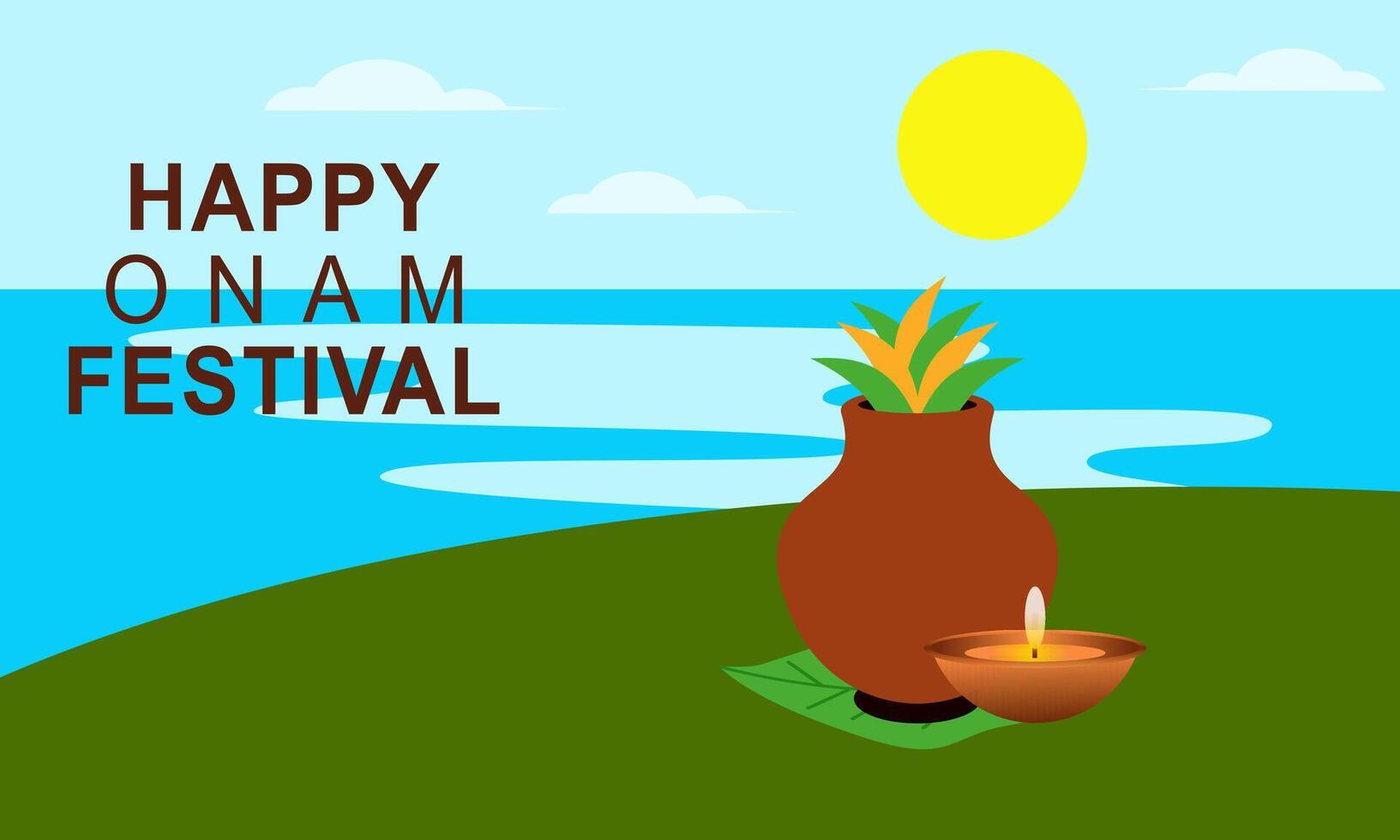 Happy Onam Celebration Concept vector