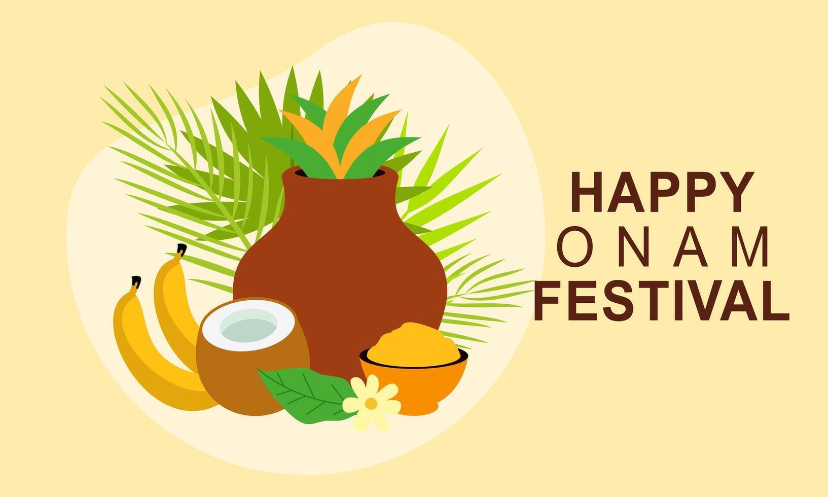 Happy Onam Celebration Concept vector