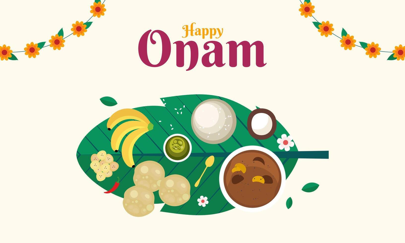 Happy Onam Celebration Concept vector