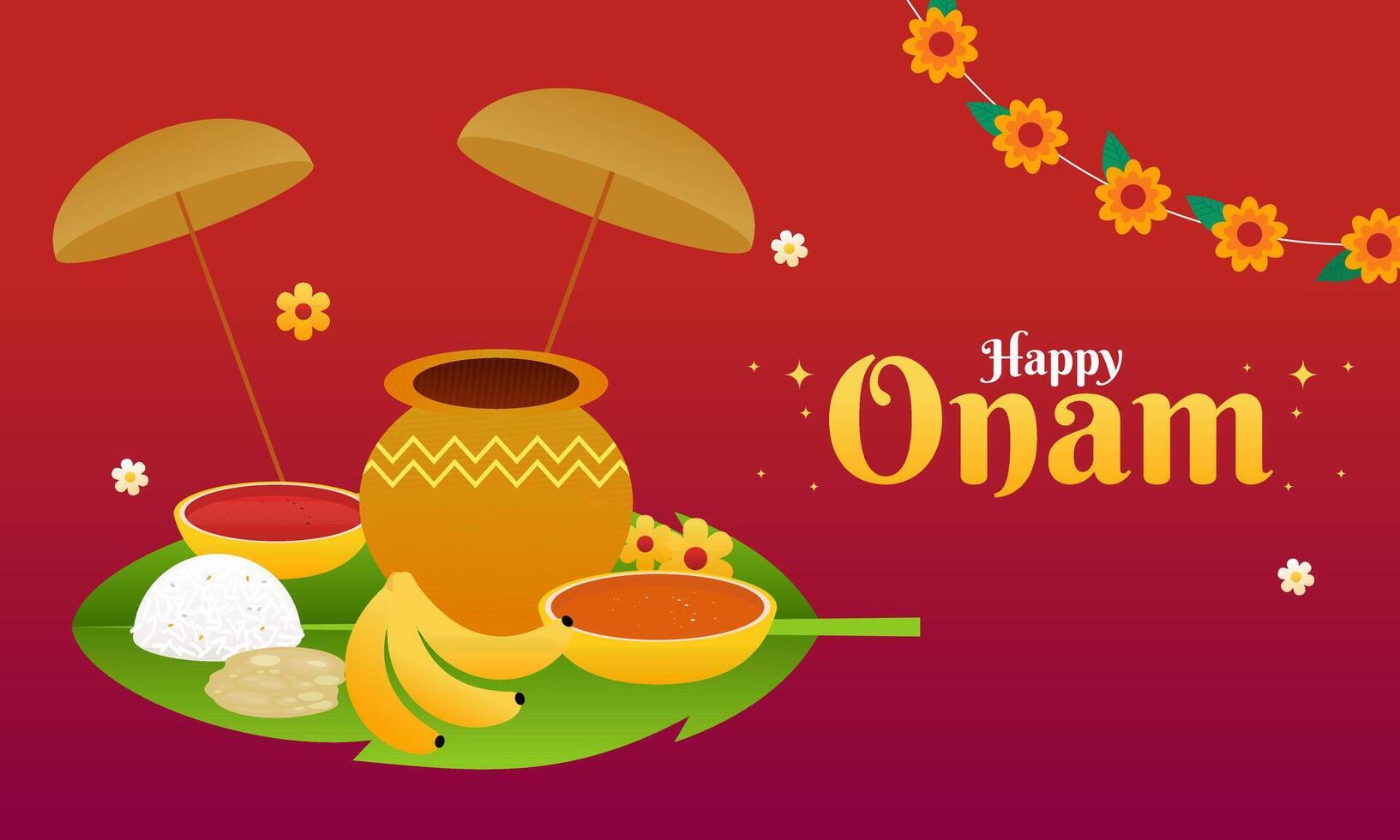 Happy Onam Celebration Concept vector
