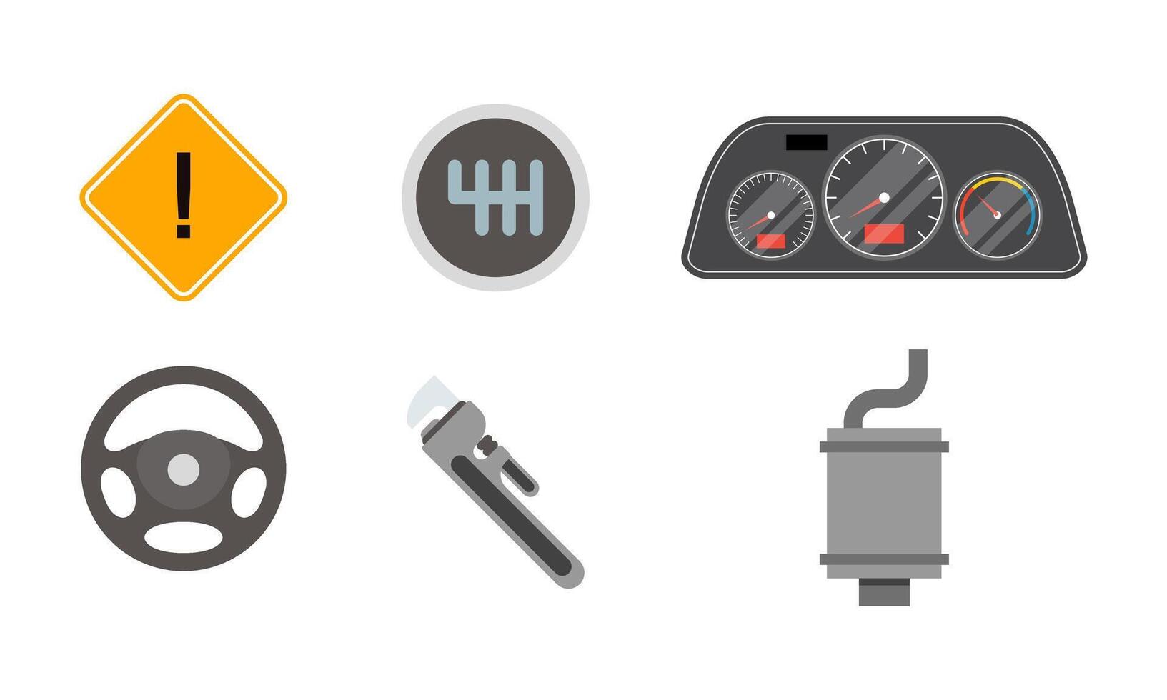 Car Service Icons Flat Set vector