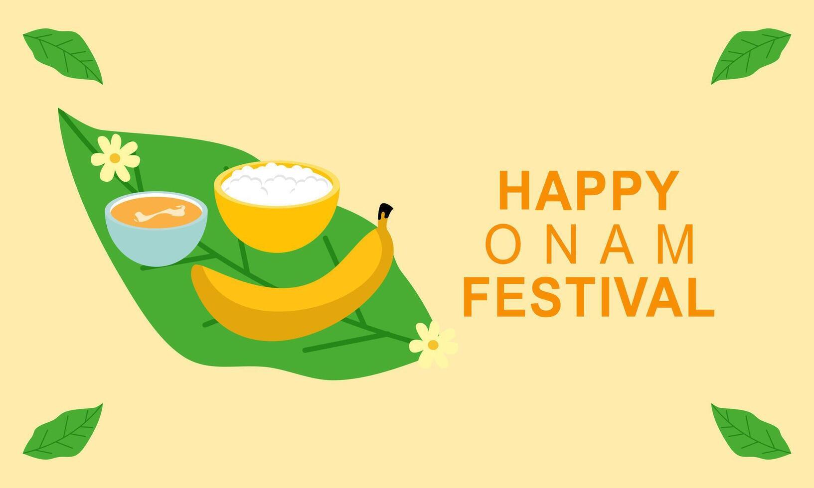 Happy Onam Celebration Concept vector