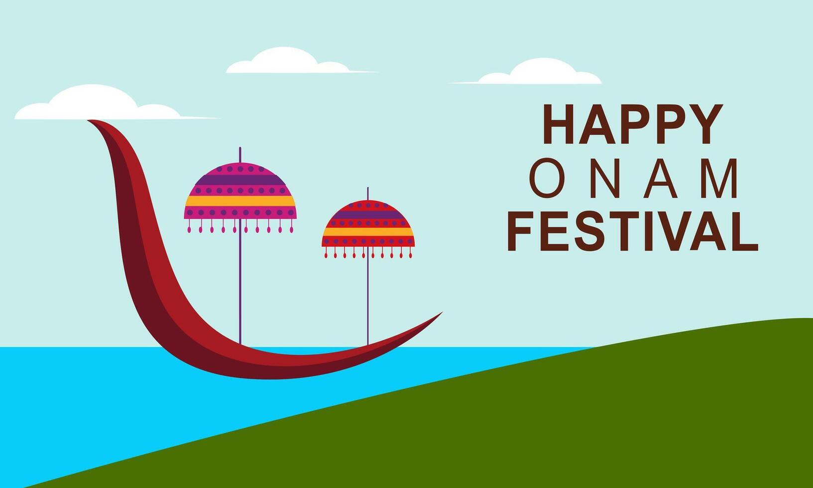 Happy Onam Celebration Concept vector