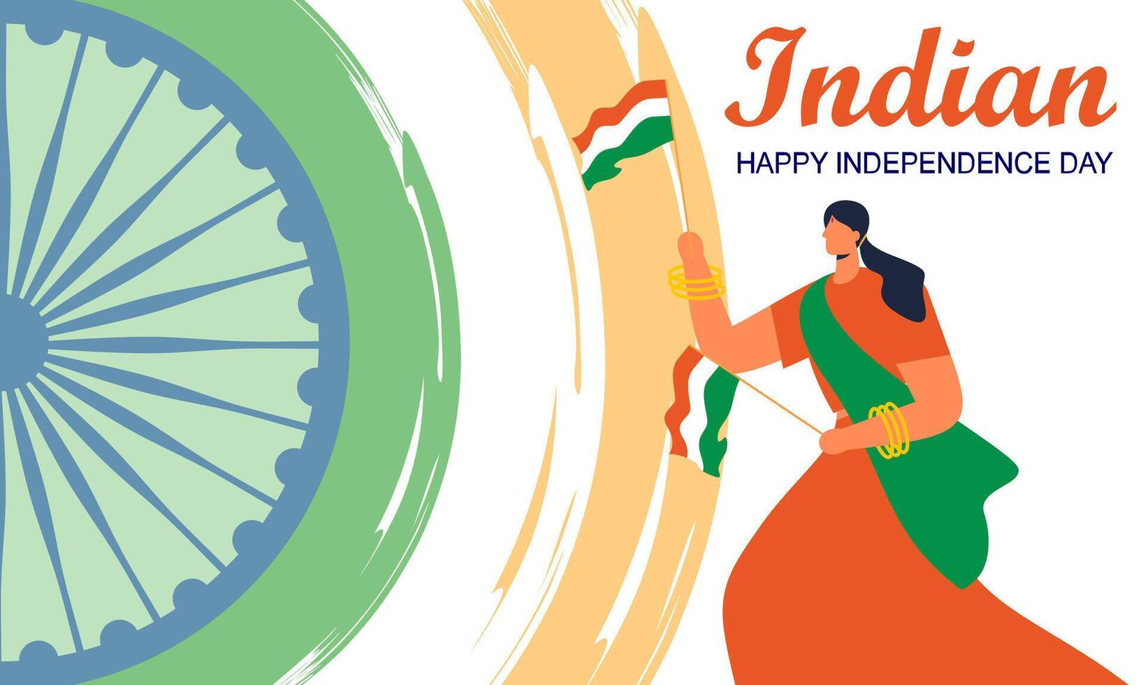 15 August independence day in India celebration illustration vector