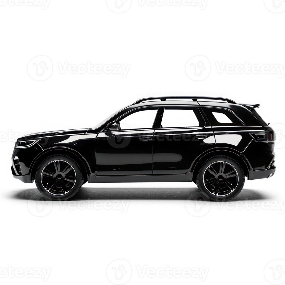black suv on a transparent background png