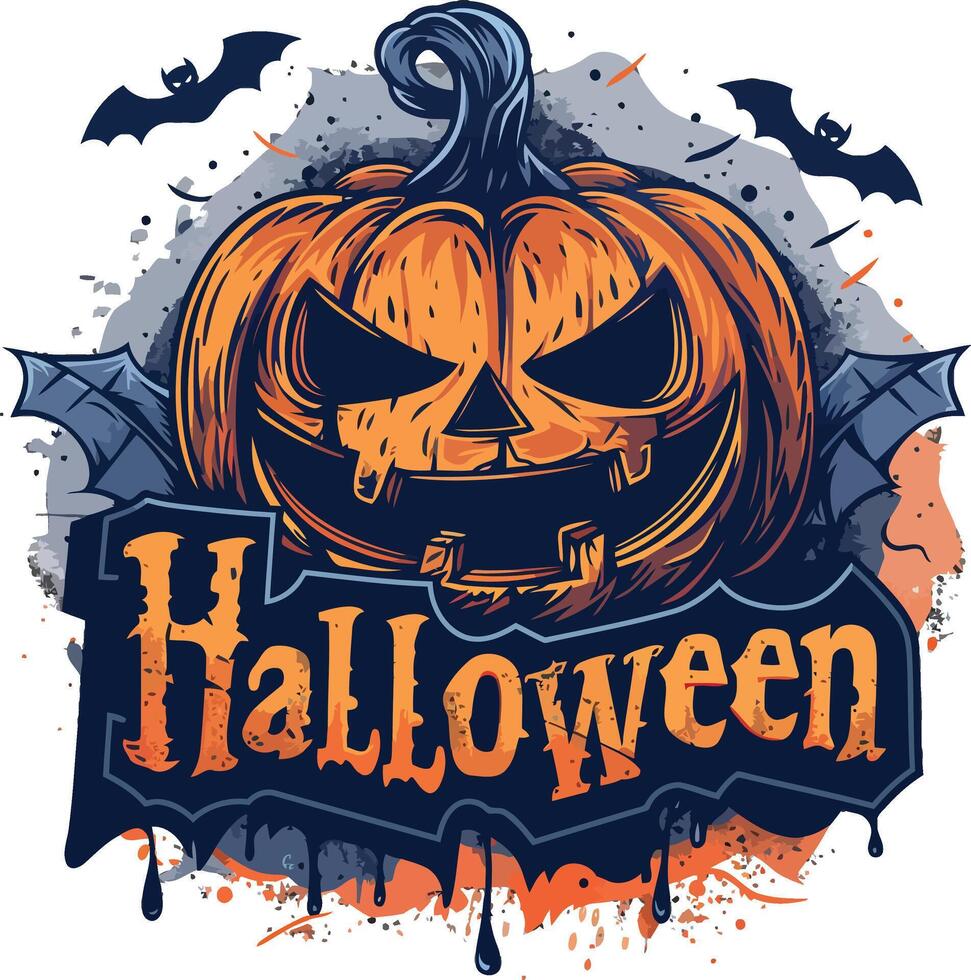 Halloween Pumpkin Head with Candle Illustration vector