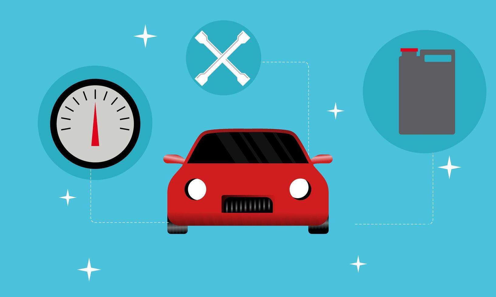 Auto concept for flat icons vector