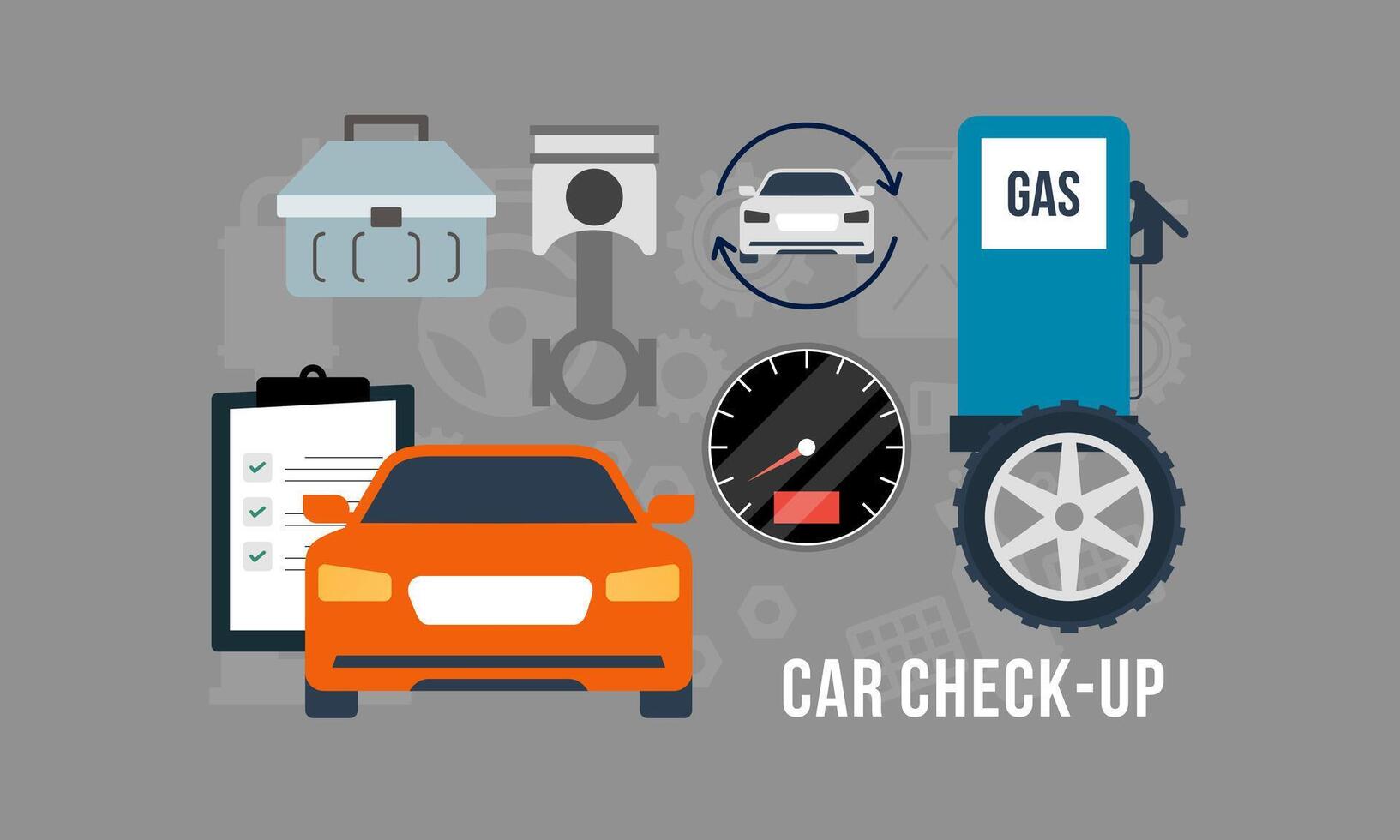 Auto concept for flat icons vector